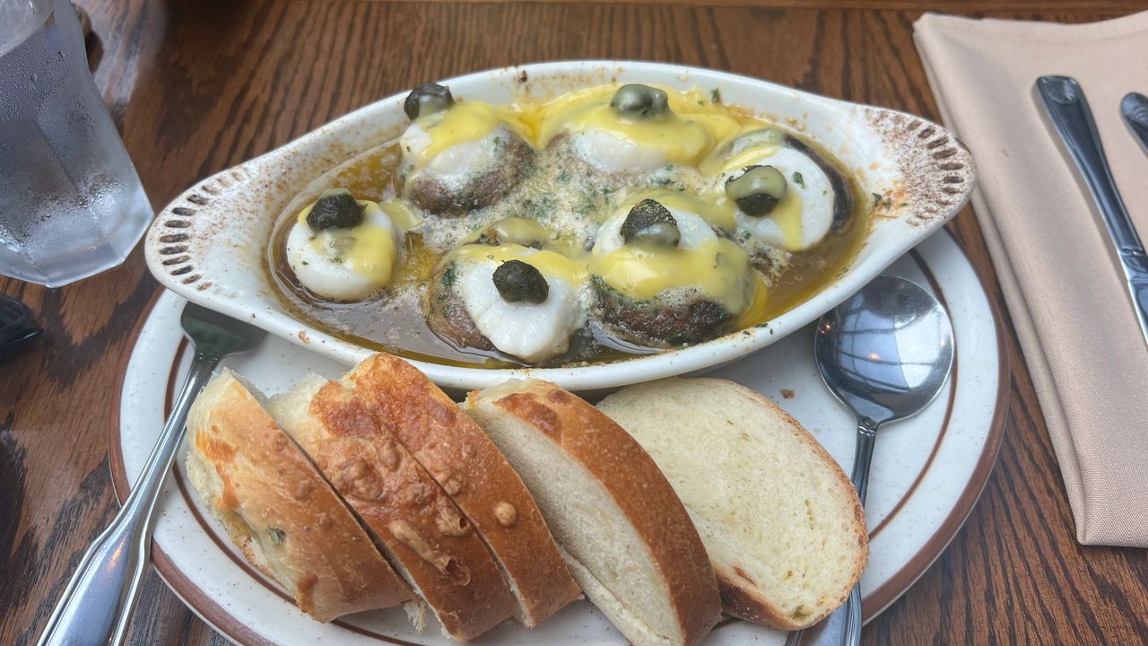 Scallop stuffed Mushrooms