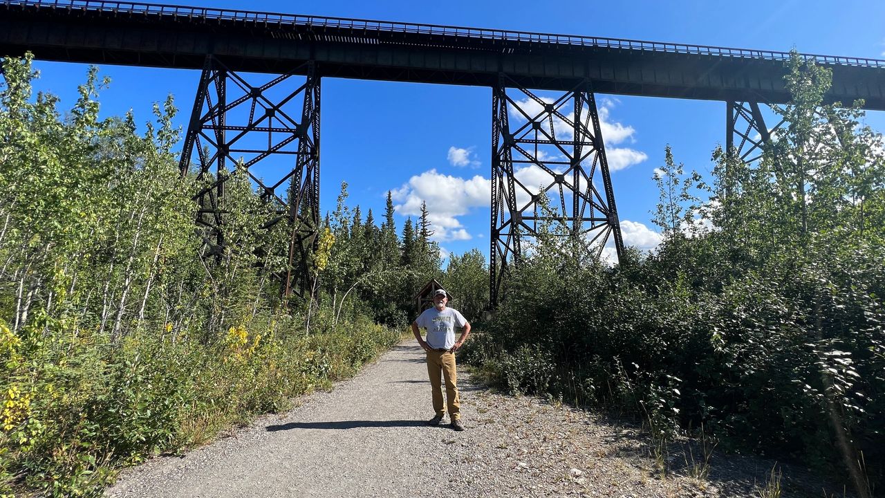 Under the Alaska Railroad Bridge