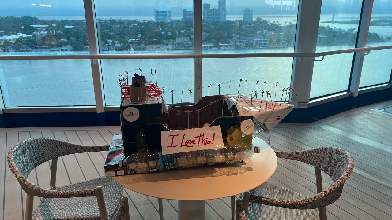 Winning boat on display