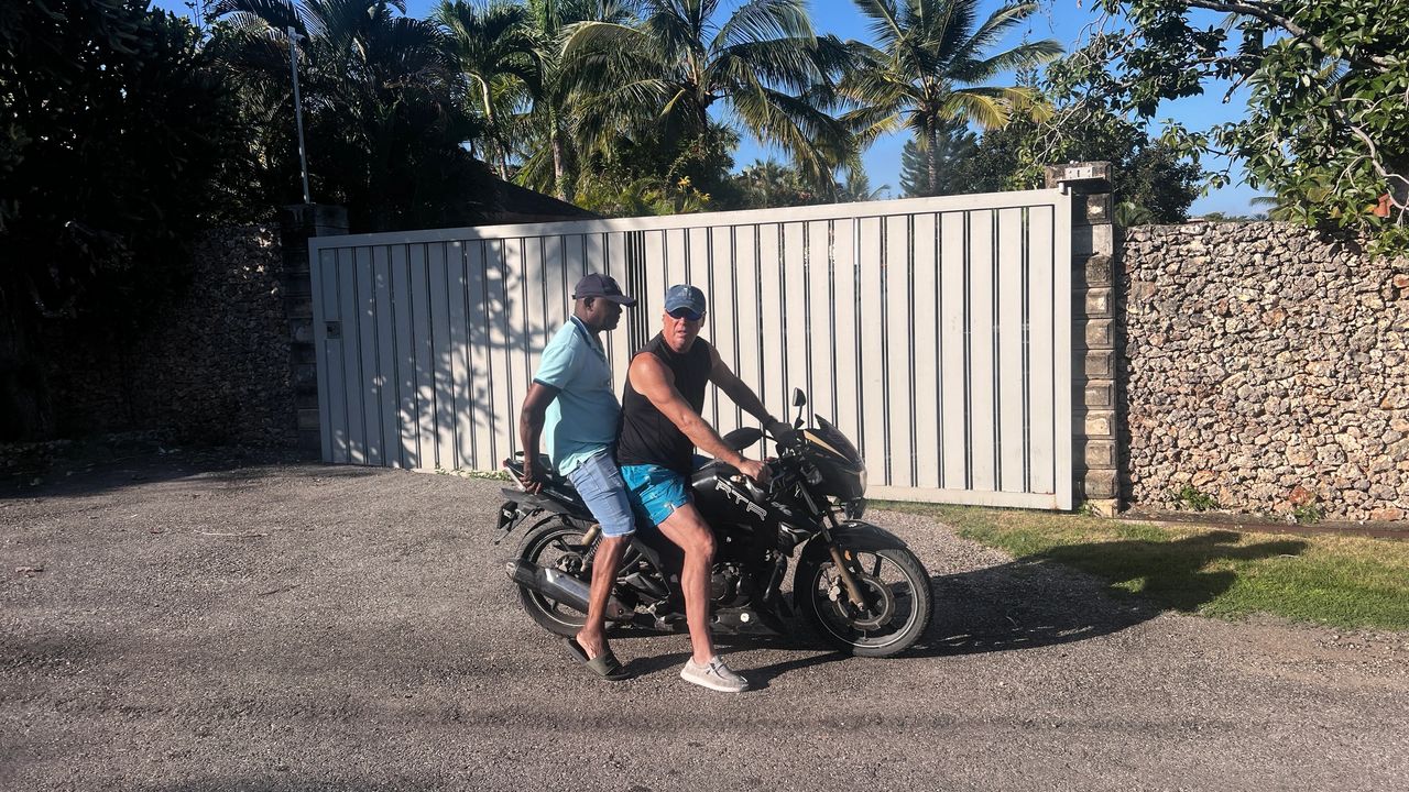 Tom decides to ride the bike