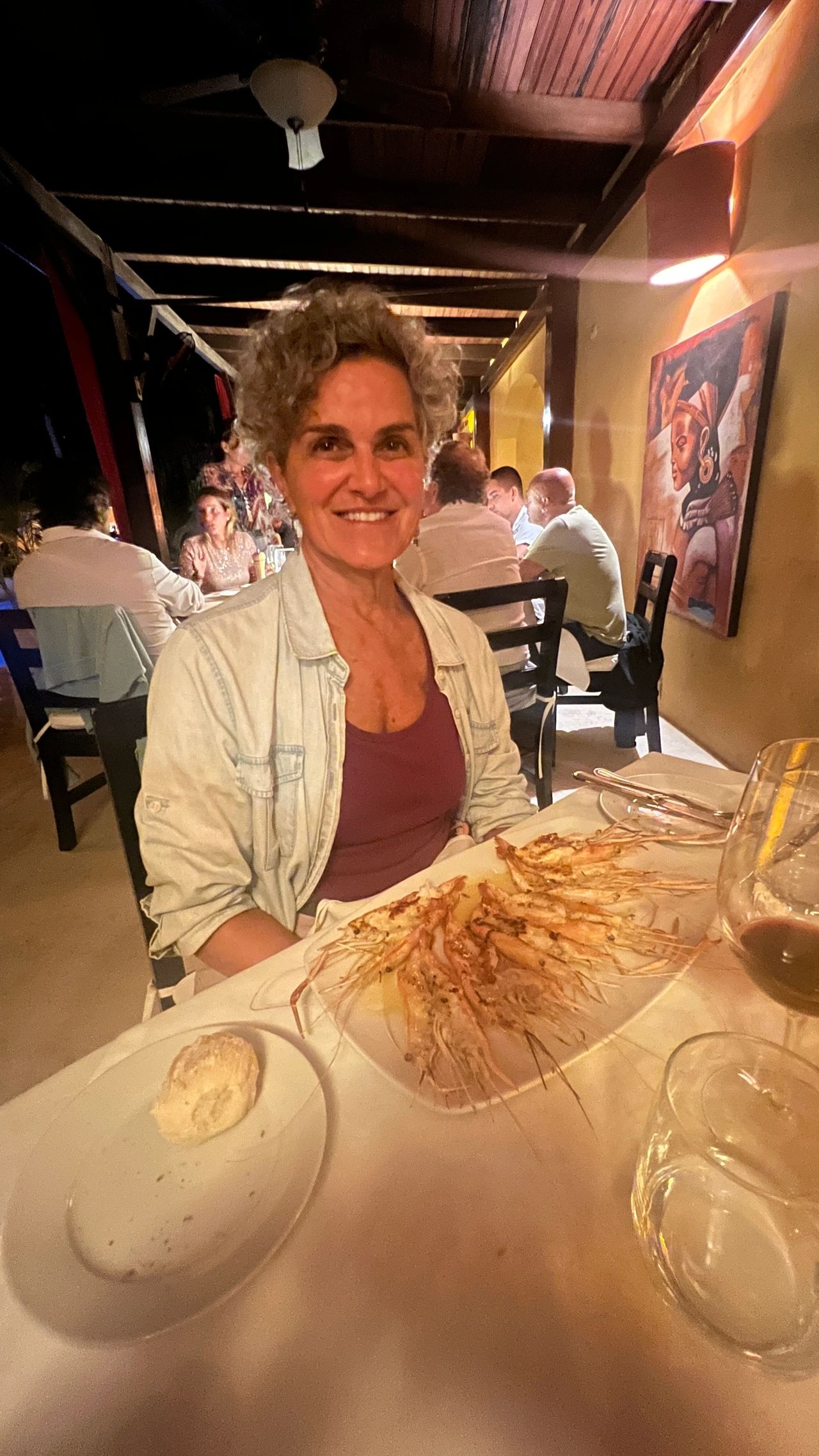 Grilled halfed shrimp