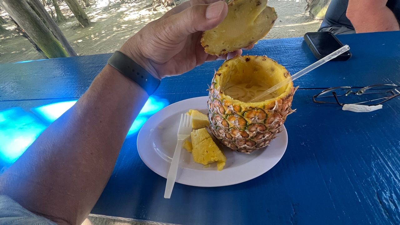Pina Colada in a pineapple