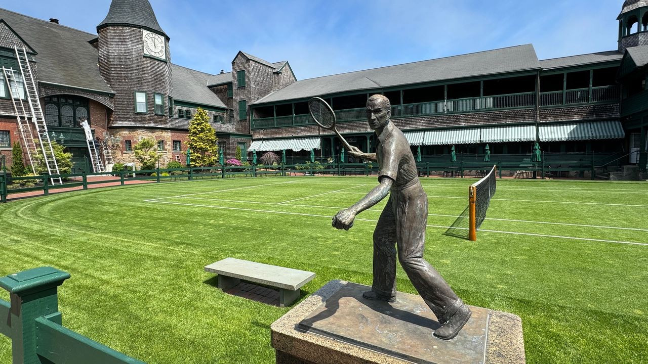 Grass Tennis court at club
