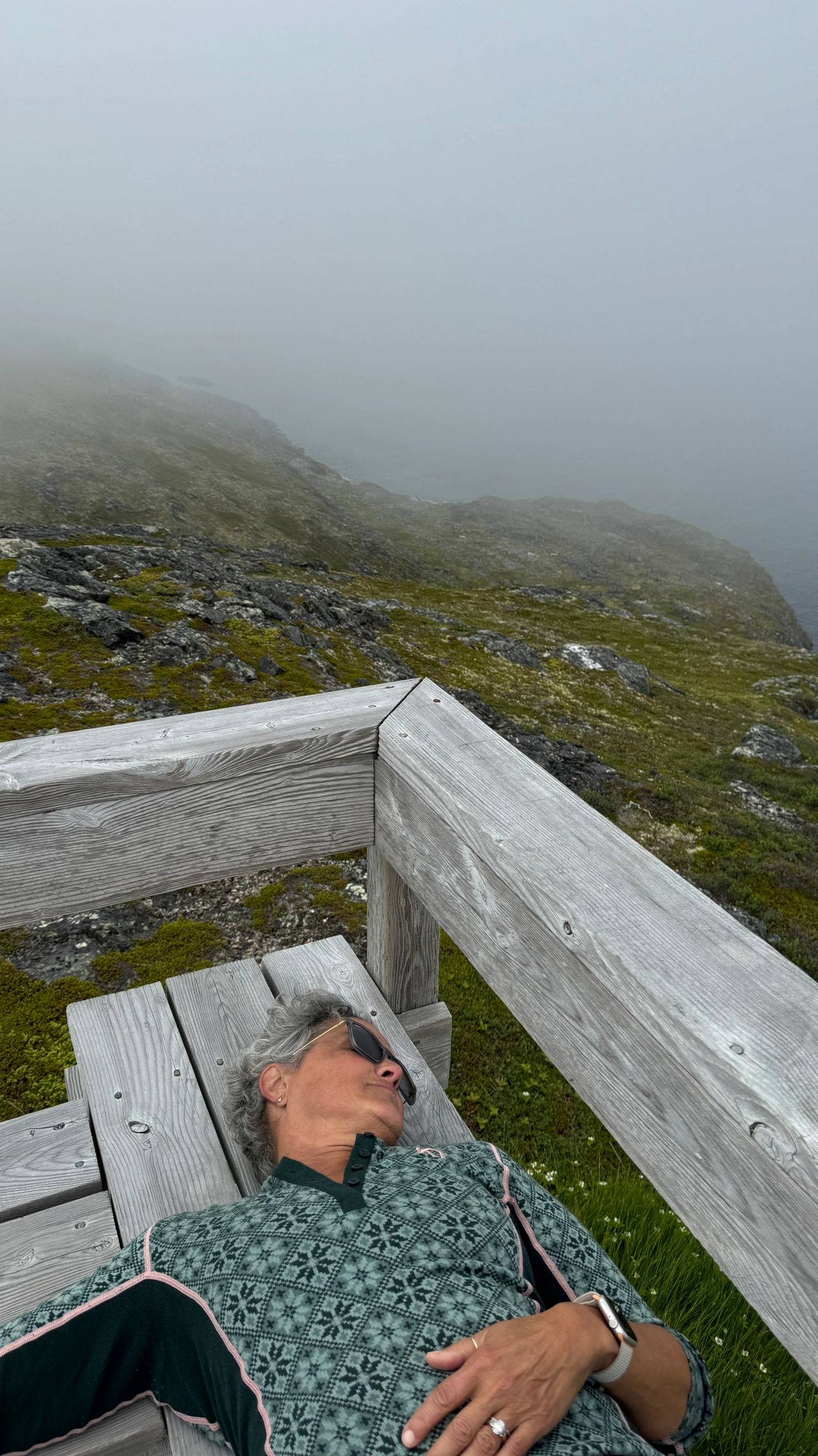 Rest and Fog at the top