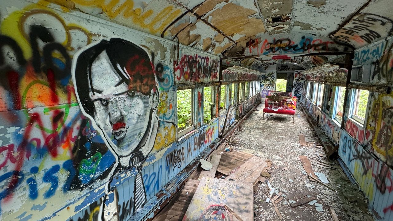 Rail car at abandon park