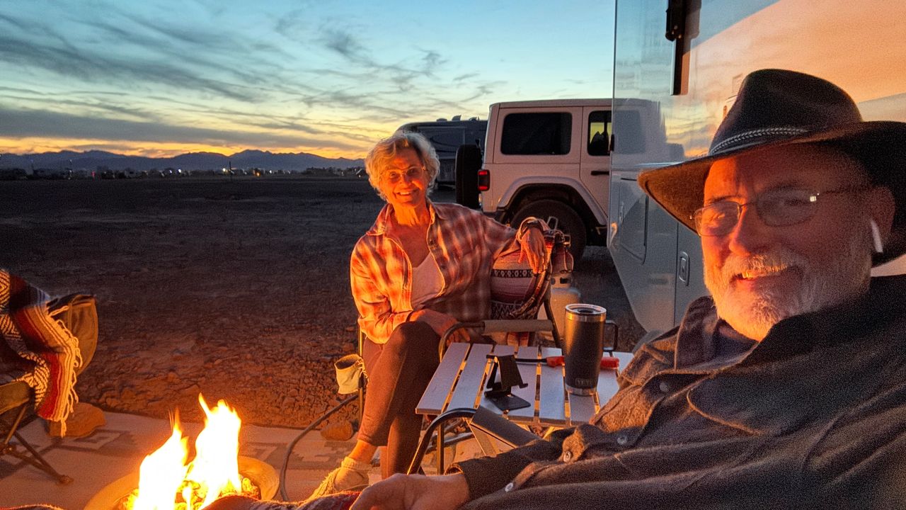 AlanYoli Sunset Firepit time