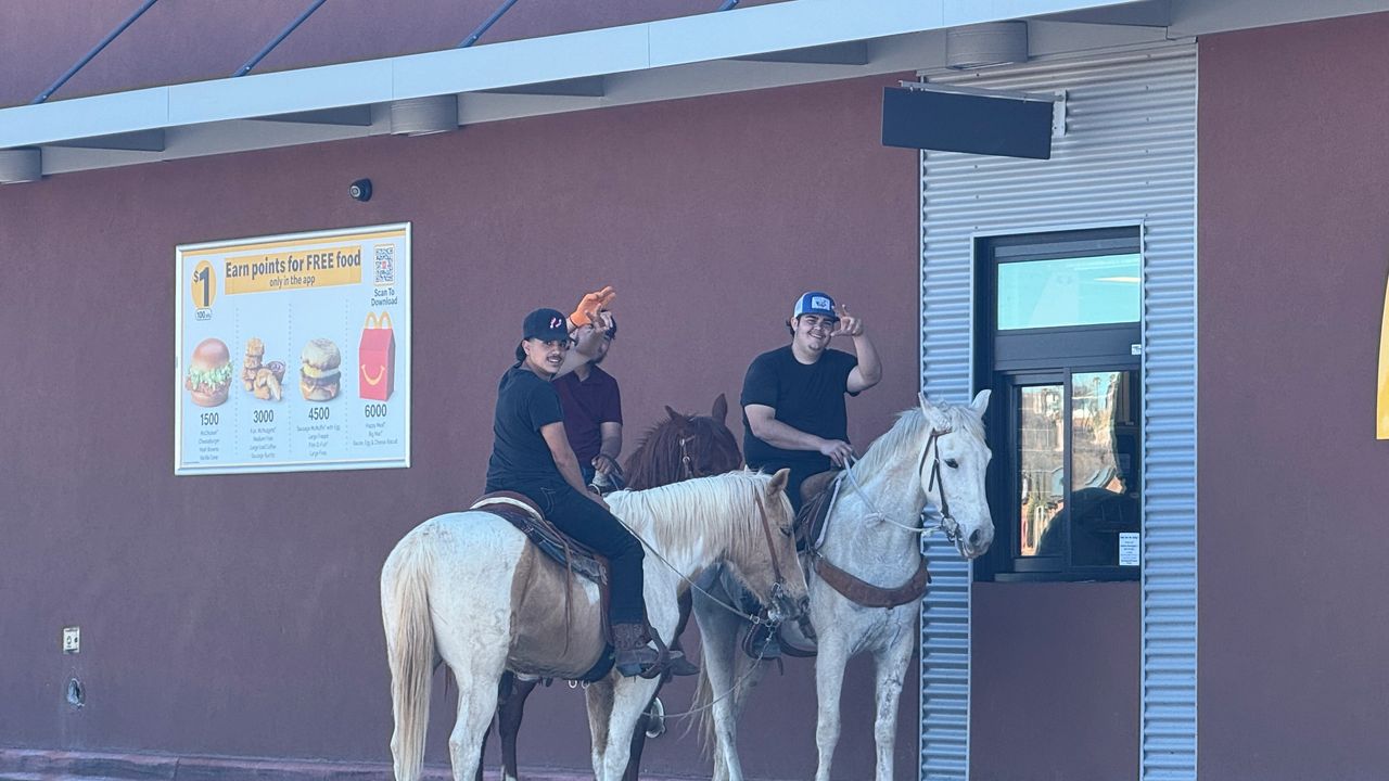 McDonalds Horse Ride up window